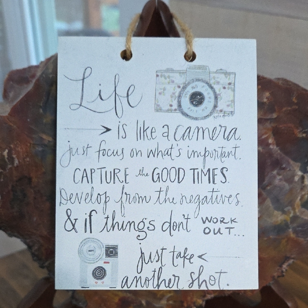Life Is Like a Camera | Small Wooden Sign - Picture 3 of 5